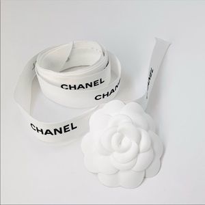 Chanel ribbon and Camelia